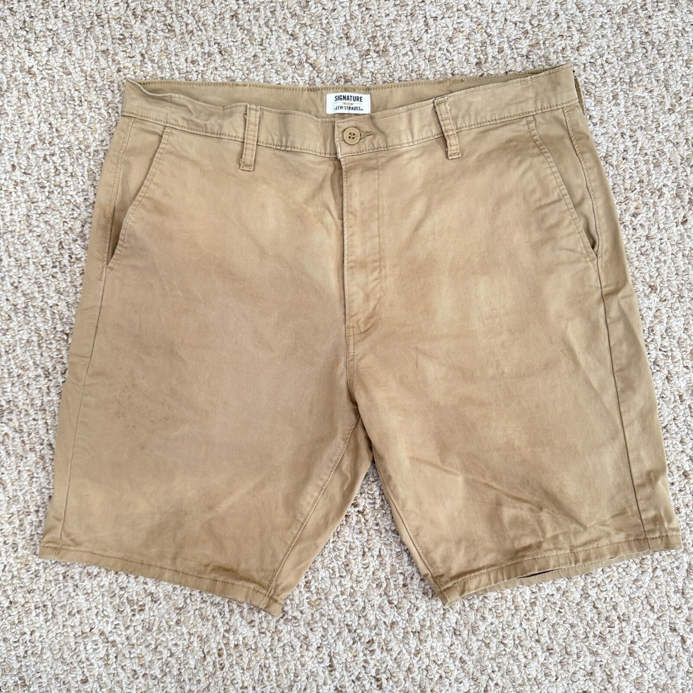 Levi Chino Shorts Mens 38 Brown Strauss Signature Gold Casual‎